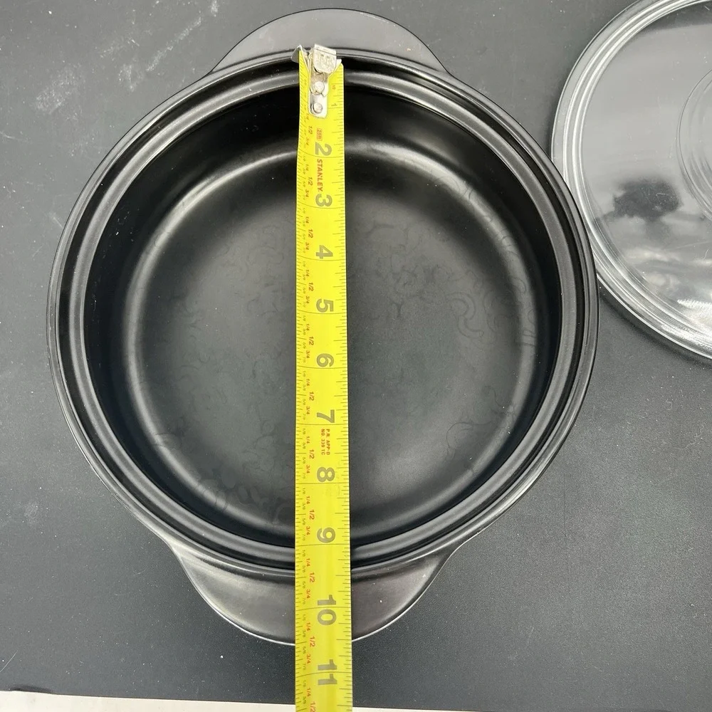 Pampered Chef Rock Crock‎ 2.5qt Everyday Pan With Glass Lid